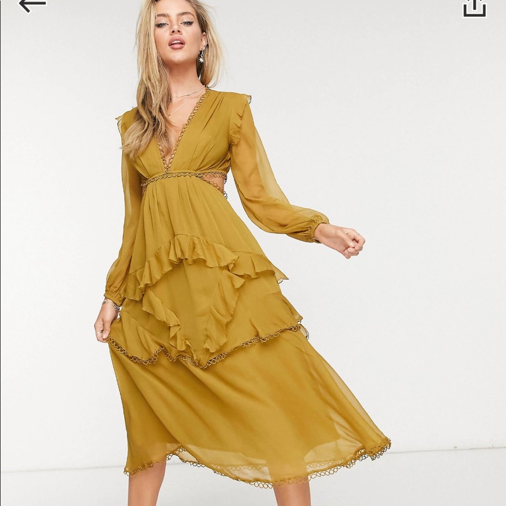 Asos midi dress with long sleeves
